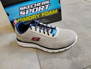Skechers Track Leshur Sneaker Men # 11.5 Wide Athleisure Machine Washable Taupe - Picture 1 of 9