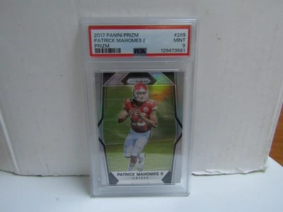 PSA 9 2017 Panini Prizm #269 Patrick Mahomes Prizm RC Chiefs Foto 1 de 2