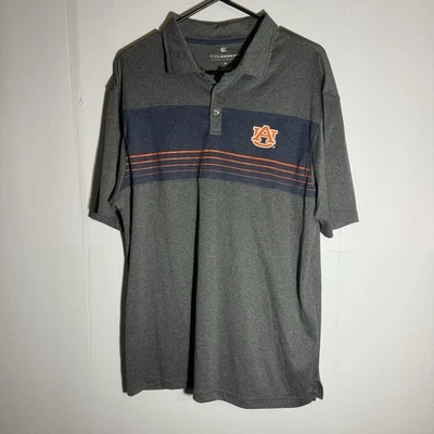 Auburn Tigers Colosseum Men’s Polo Shirt L Auburn Emblem Performance - Image 1 of 4