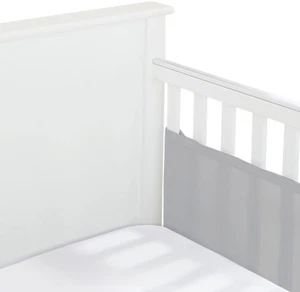 Fodera in rete traspirante bambino traspirante per culle full size classico GRIGIO nuovo - Foto 1 di 8