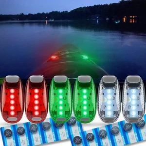 6pcs Navigation Lights for Boats Kayak, LED Safety Light, 3 Types Flashing Mo... - Picture 1 of 7