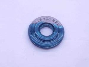 3/8 18 NPT L1 PIPE THREAD RING GAGE .375 .3750 N.P.T. NATIONAL TAPER INSPECTION - Picture 1 of 1