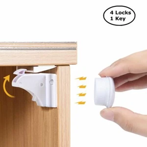 Baby Safety Magnetic Locks Invisible Cabinet Drawer Child Cupboard locker - Picture 1 of 8