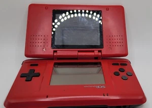 Nintendo DS Handheld System - rare red d3 cracked Hinge Tested - Picture 1 of 3