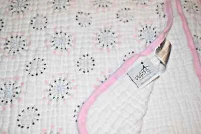 G4 ADEN Pink Starburst Circles Thick Muslin Baby Crib Dream Blanket Comforter - Image 1 of 4