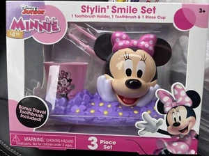 Great Smile 3 Piece Set: Minnie Mouse Travel Toothbrush, Holder, Rinse Cup NEW - Picture 1 of 5
