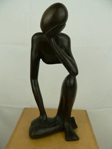 Holzfigur Wurzel Holz Figur lackiert Hardholz Wurzelholz Handarbeit Afrika h29cm - Bild 1 von 12