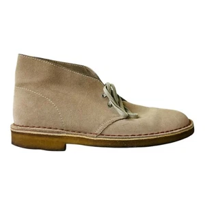 Clark's Original Desert Boot Mens Leather Neutral Beige Ankle Lace Up US 8M - Picture 1 of 14