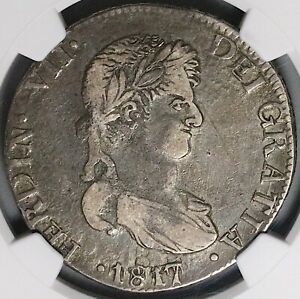 1817-Zs NGC VF 30 Mexico 8 Reales War Independence Zacatecas Mint Coin 24051305C