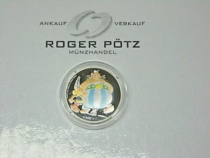 Roger Pötz: 2 x 10 Euro 2022 Asterix Silber coloriert PP proof 2 Motive - Bild 1 von 5