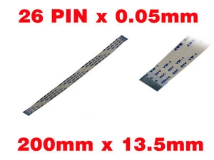 Flex Button Wire Ribbon Zif Lif FPC 26 Pins Non 0.5MM Length 200 MM Width 13.5 - Afbeelding 1 van 2