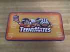 Preowned Collector Tin Lot Of "Teenymates" NFL football mini figures,INCOMPLETE