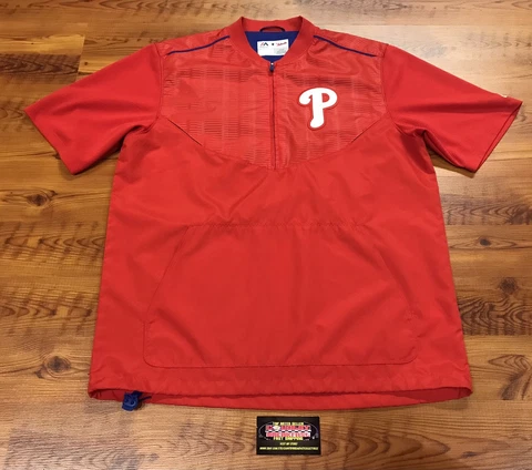 Philadelphia Phillies MLB Majestic Cool Base Pullover Windbreaker Men’s Small Cover