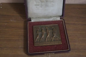 Vintage Pesti Magyar Kereskedelmi Bank TSE 1911-1936 Bronzetafel ungarisch - Bild 1 von 4