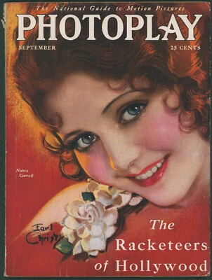 Photoplay September 1929 Nancy Carroll~Rolf Armstrong~Valentino~Myrna Loy — 第 1/4 张图片