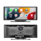 10" Portable Wireless Carplay/Mirror Car Stereo BT 2K Dash Cam Radio Touchscreen