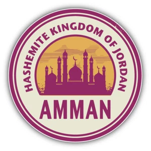 Amman Jordan Stamp Car Bumper Sticker Decal - "SIZES" - Picture 1 of 1