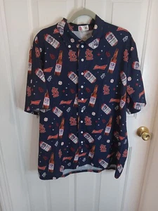 Camicia St. Louis Cardinals Budweiser birra stampa all over abbottonata taglia XLg - Foto 1 di 17