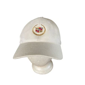 Vintage Cap Hat CADILLAC Off-White Cream Near Perfect HEADSHOTS - Picture 1 of 15