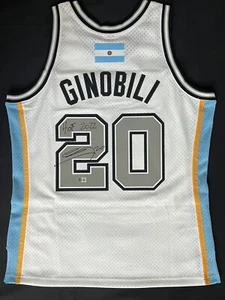 Manu Ginobili Signed San Antonio Spurs Jersey Beckett COA HOF 2022 Inscription - Picture 1 of 7