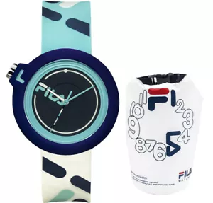 Orologio FILA Puffy In Gomma Silicone Turchese Bianco + Sport Bag Regalo - Picture 1 of 1