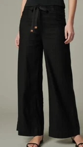 $198 Joe's Jeans Addison High Rise Linen Blend Pants in Black Size 29 - Picture 1 of 8