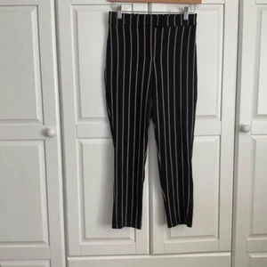 Striped Ankle Pants Career Casual Business Office Wear Black Pink Size? - Picture 1 of 8