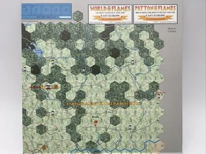 ADG World in Flames & Patton East Europe Collector's Edition Hard Mounted Map - Picture 1 of 7