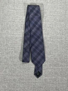 Calvin Klein Tie Purple %100 Silk Plaid Stripes Mens Classic New MSRP $69.50 - Picture 1 of 4