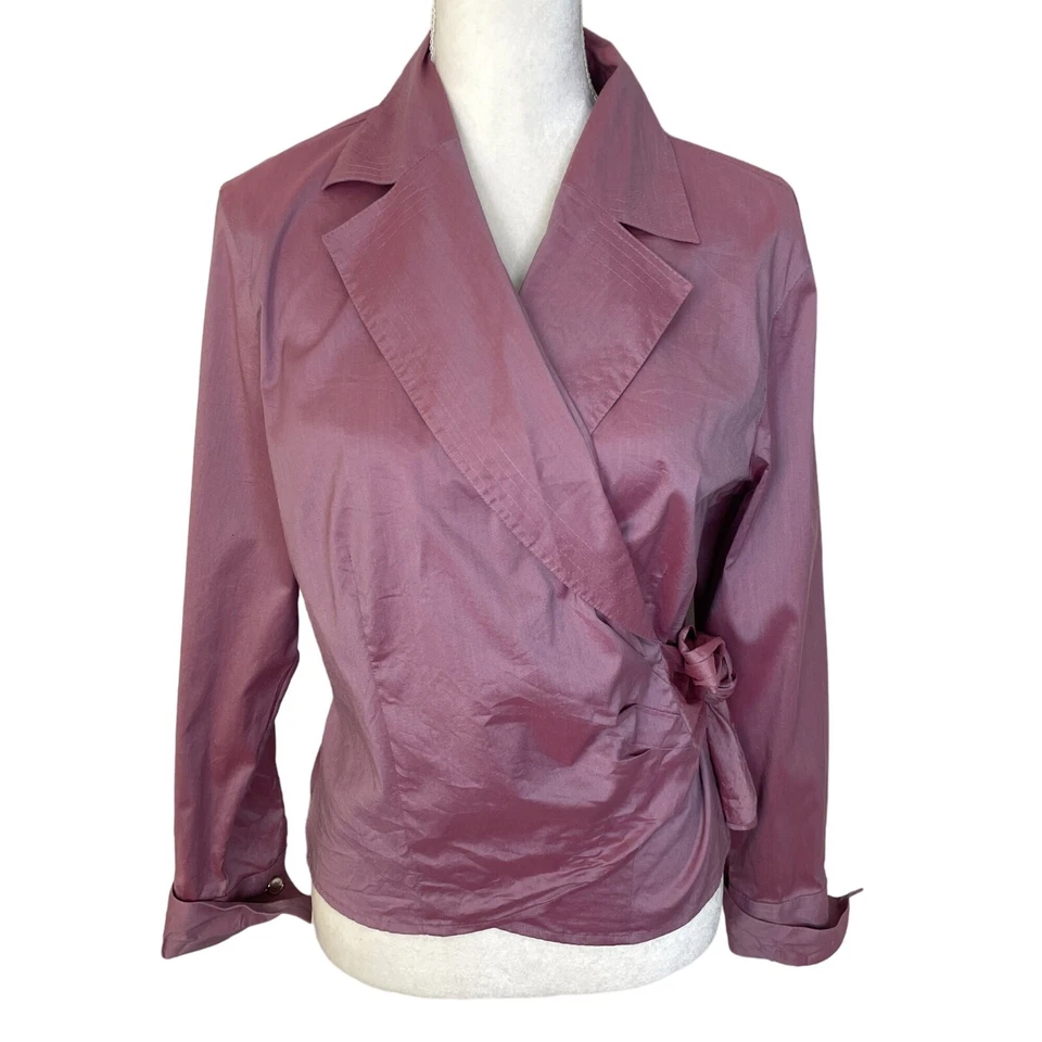 Blusa Top Clásica Entier Iridiscente Envolvente Mujer 14 Púrpura Femenina Foto 1 de 4