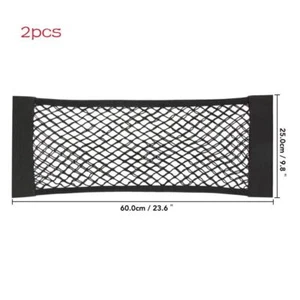 23.6x9.8" Trunk Cargo Seat Mesh Storage Elastic String Net Organizer Pouch Bag - Picture 1 of 13