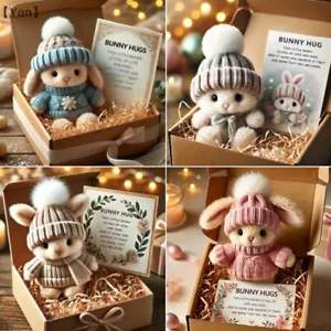 Mini Bunny Hug Cute Easter Plush Gift Pocket Rabbit Plush with Kni Gift 2025 - Picture 1 of 5