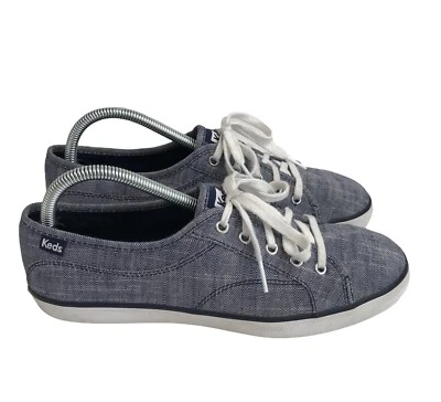 Tênis Keds Feminino Tamanho 9.5 Azul Escovado Denim Casual Lona Chambray - Imagem 1 de 4