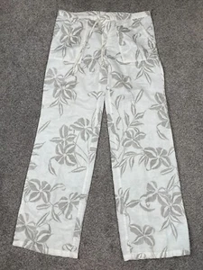 London Jean Pants Womens XS Linen Cotton Tropical Beach Vacation Resort Comfort - Picture 1 of 8