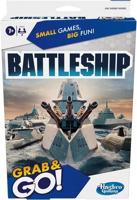 Hasbro Gaming Battleship Grab and Go Game, Portable Game for 2 Players, Travel G - Image 1 of 3