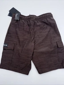 $40 Hurley Boys Swim Shorts 9” - 987671023 - Brown - Small - New With Tags - Picture 1 of 6