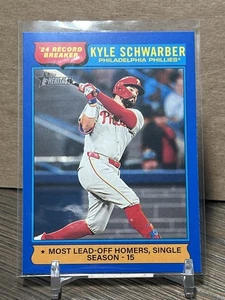 2025 Topps Heritage #2 Kyle Schwarber Dark Blue - Phillies - Picture 1 of 2