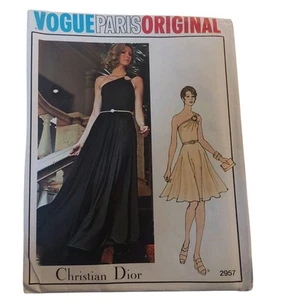 Vintage Christian Dior Vogue Paris Schnittmuster 2957 Gr. 10 Abendkleid ungeschnitten - Bild 1 von 6