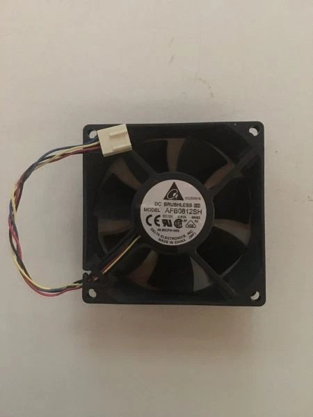 Ventilador Delta dc sin escobillas afb0812sh dc12v 0.51a 6m9349.86cfm min 4 cables, 80mm x 25 Foto 1 de 1