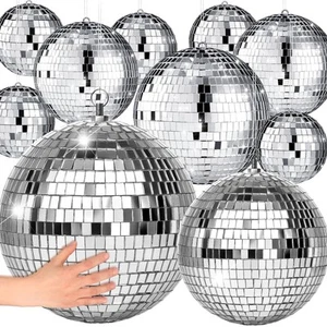 17 Pack Large Disco Ball Small Hanging Mirror Disco Decorations for Party Wed... - Picture 1 of 6