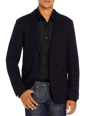 Abrigo deportivo John Varvatos Star EE. UU. Calce ajustado Varick Texturizado Jersey 40R Azul marino - Nuevo con etiquetas Foto 1 de 4