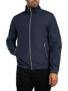 Jack & Jones Men's Rush Harrington Bomber Jacket, Blue - Picture 1 of 7