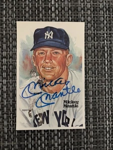 Mickey Mantle New York Yankees Signed Autographed PEREZ STEELE POST CARD PSA - Picture 1 of 3