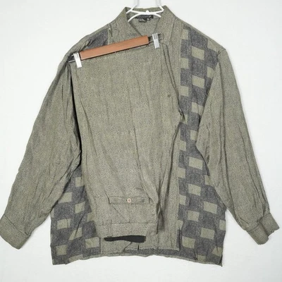 Vintage Tulliano XL Matching Set Shirt Pants 55% Silk 90s Pattern Rare Outfit - Image 1 of 4