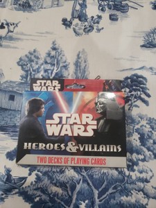Cartamundi Star Wars Heroes & Villains Two Decks of Playing Cards - Used