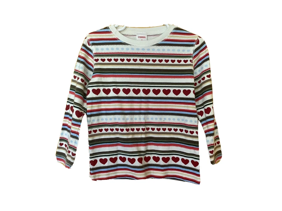 Girl Long Sleeve Gymboree Mountain Cabin Valentine Holiday Red Heart Shirt 6 NWT - Image 1 of 1