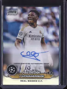 Aurelien Tchouameni 2023-24 Topps Stadium Club Chrome CA-AT Autograph - Picture 1 of 2