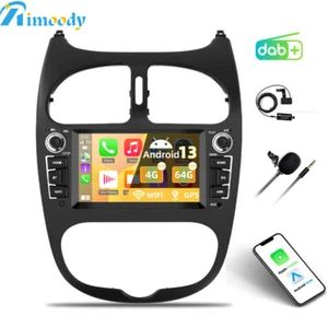 DAB+ Für PEUGEOT 206 206CC 206SW Citroën C2 Carplay Autoradio Android 13 GPS NAV - Bild 1 von 24