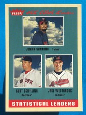 2005 Fleer Tradition Johan Santana Curt Schilling Jake Westbrook #1