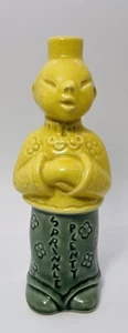 VTG Figural Sprinkle Plenty Chinese Man Sprinkler Bottle Ceramic Yellow Green - Picture 1 of 8